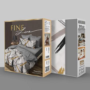 КПБ перкаль Fine Line рис.50262-1/24600-11 Брюност new