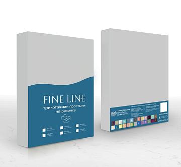 Простыня трикотажная на резинке Fine Line белый