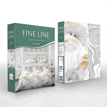 КПБ перкаль Fine Line рис.50271-2/50294-5 Золотые лилии